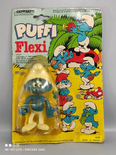 Figurina puffo vintage 1982 - puffo,