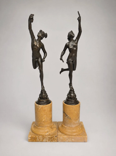 Coppia figure bronzo - figure, in
